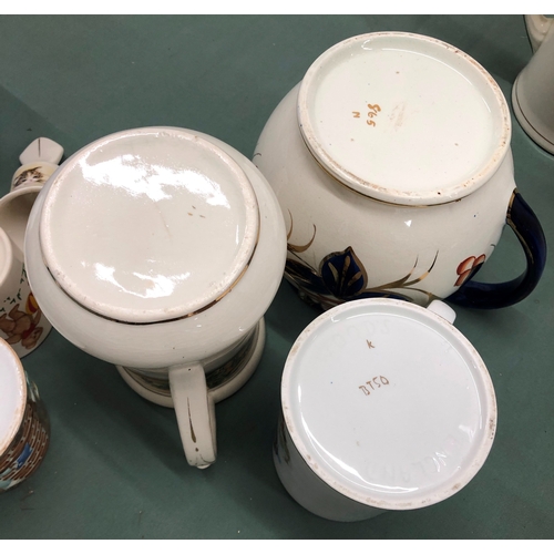 1224 - 2 Burselm Crownford jugs, a Wedgwood mug, boxed and various other china.