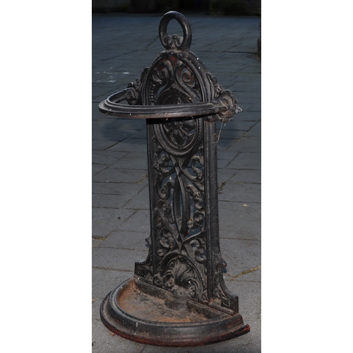 1298 - A wrought iron umbrella stand, 74cm high, 45cm wide, 23cm deep. This Lot is not held by PF Windibank... 