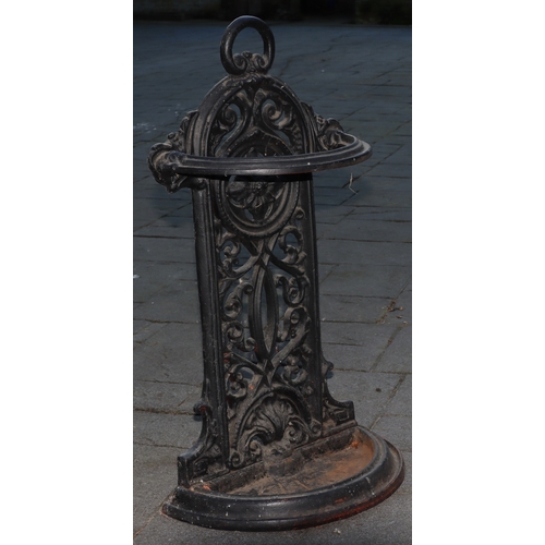 1298 - A wrought iron umbrella stand, 74cm high, 45cm wide, 23cm deep. This Lot is not held by PF Windibank... 