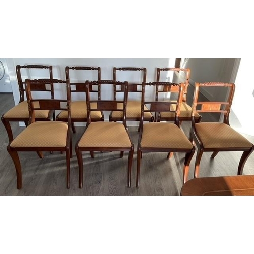 1301 - A set of eight reproduction dining chairs and two carvers. This Lot is not held by PF Windibank. Ple... 