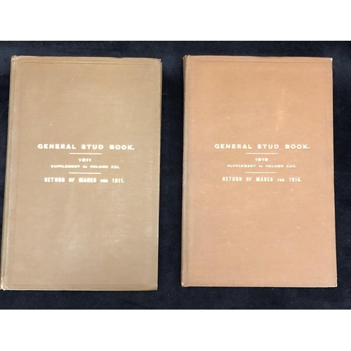 1257 - 2 General Stud books, 1911 and 1915.