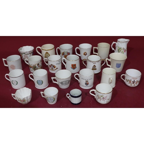 159 - 22 Coronation mugs and cups, including George V, George VI, Edward VII and Victoria