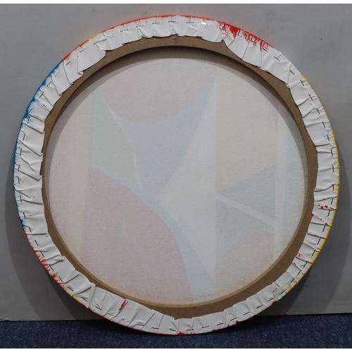 276 - R A F (Raffaele Dragani B. 1951) modern circular oil on canvas 