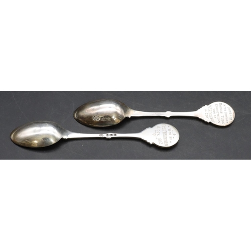 313 - 6 military Birmingham silver teaspoons, 