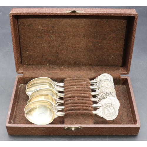 313 - 6 military Birmingham silver teaspoons, 