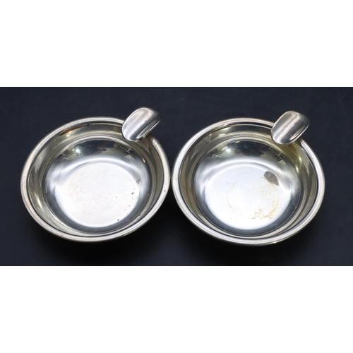 344 - A pair of Continental round ashtrays and a pair of small similar pots (4)