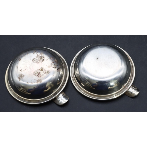 344 - A pair of Continental round ashtrays and a pair of small similar pots (4)