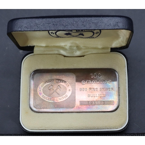 475 - A 100 gram silver nugget (boxed)