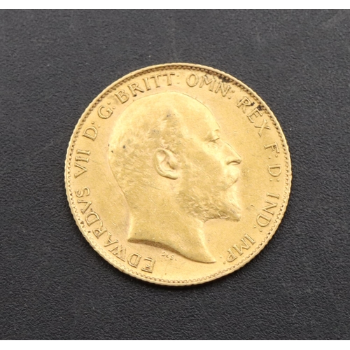 489 - An Edward VII gold half sovereign, 1910, 3.98 grams