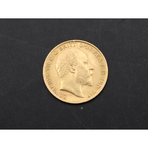 490 - An Edward VII gold half sovereign 1910, 3.99 grams