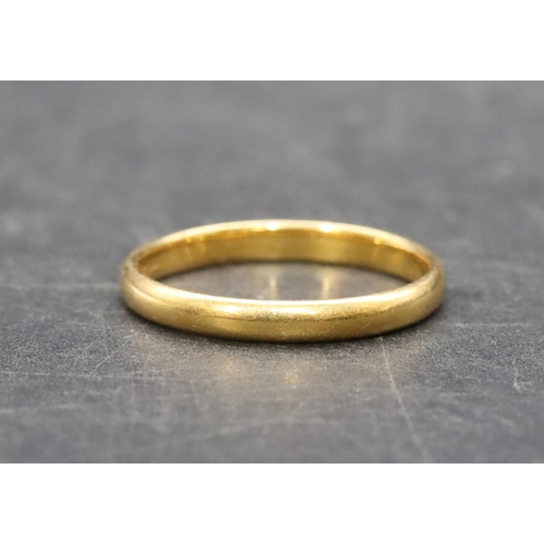 503 - A 22ct gold wedding ring, Size O/P, 3.1 grams