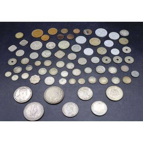 528 - A British Colonies silver Trade Dollar 1904, 27 grams, and a similar silver Straits Settlements One ... 