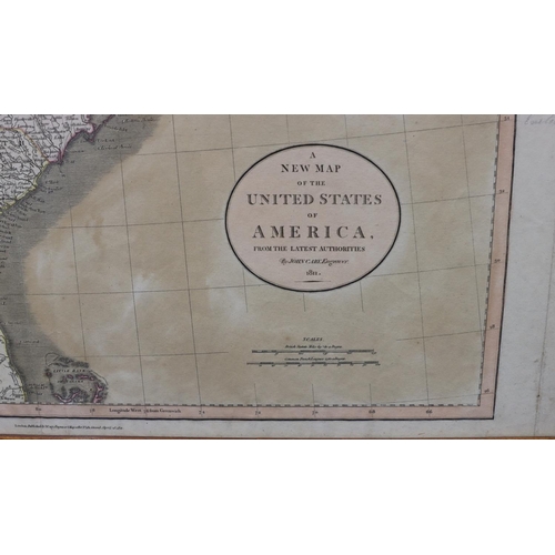 621 - J Cary early 19th Century coloured map 