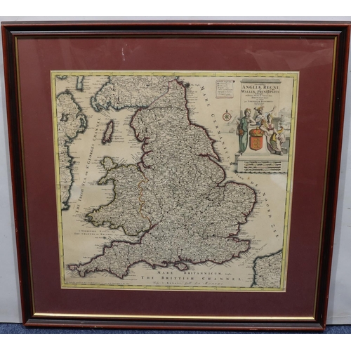 624 - An 18th Century Continental hand coloured map 