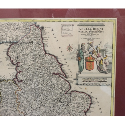 624 - An 18th Century Continental hand coloured map 