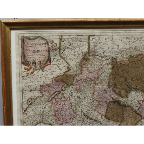 789 - G Valk, 18th Century hand coloured early map 