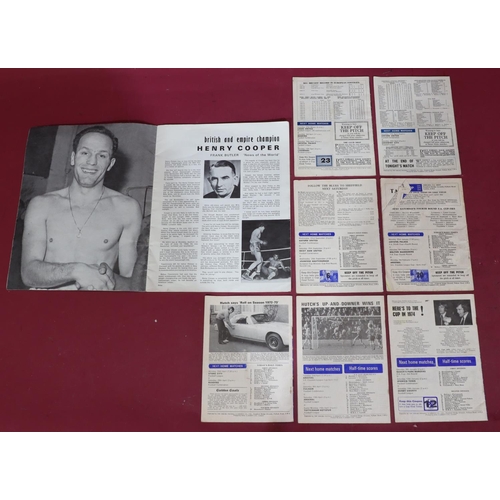 790 - A 1966 Harry Levene World Heavy Weight Championship programme, Arsenal Stadium, 7 1970's Chelsea foo... 