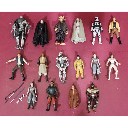 803 - 16 Hasbro and Kenner LFL Star Wars figures