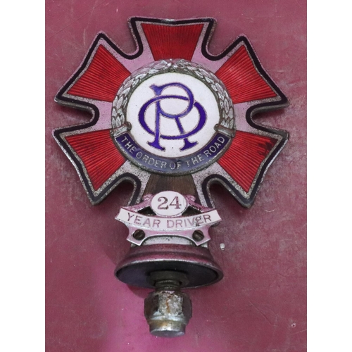 827 - An Order of the Road enamel car badge 