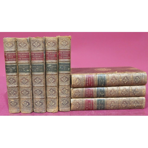 859 - A set of 8 19th Century leather bound books 