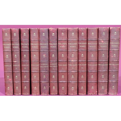 865 - A set of 12 leather bound books, 