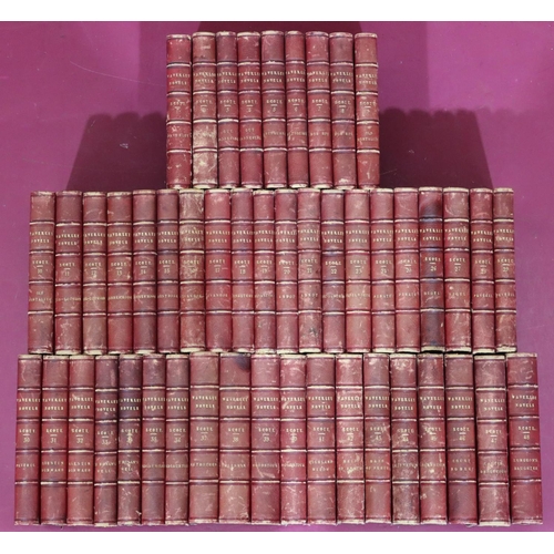 867 - A set of 48 part leather bound vols. 