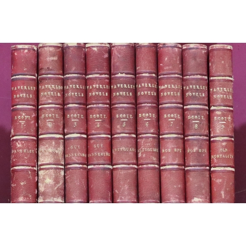 867 - A set of 48 part leather bound vols. 