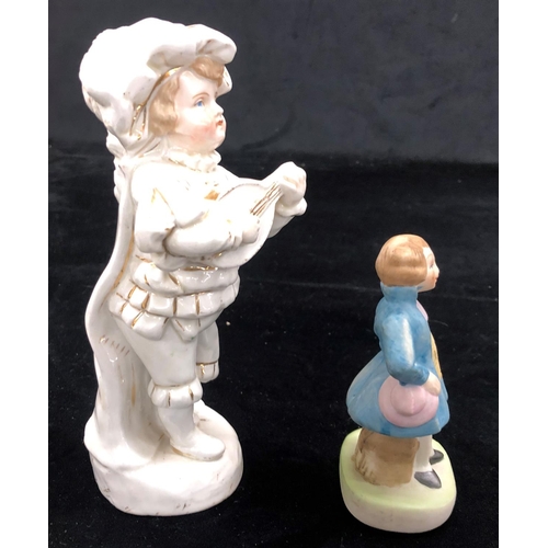 2100 - 3 limited edition Dream Time mermaids, a small Delft jug and various other small jugs and figurines.