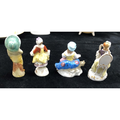 2197 - 2 small Carltonware leaf shaped dishes and a quantity of other china figurines etc.