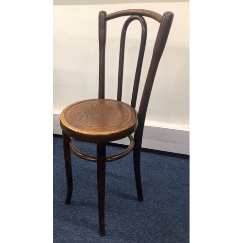 2304 - A small chair, 34.5cm wide, 33.5cm deep, 93cm high.