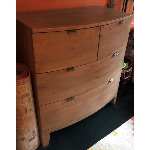 2325 - A similar bow fronted chest of drawers, 2 short drawers, 2 long drawers, 89.5cm wide, 45cm deep, 97c... 