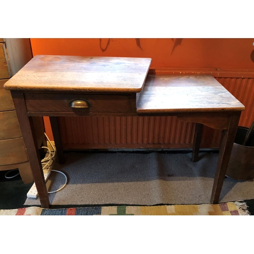 2329 - A small desk with single drawer, 106.5cm wide, 52cm deep, 74cm high overall. Not held by PFW