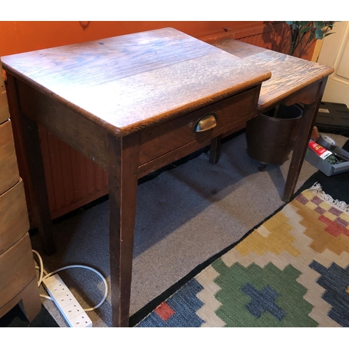 2329 - A small desk with single drawer, 106.5cm wide, 52cm deep, 74cm high overall. Not held by PFW