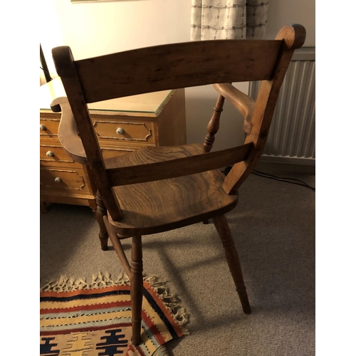 2336 - A single wood chair on turned legs, 64.5cm wide, 45cm deep, 94cm high. This Lot is not held by PF Wi... 