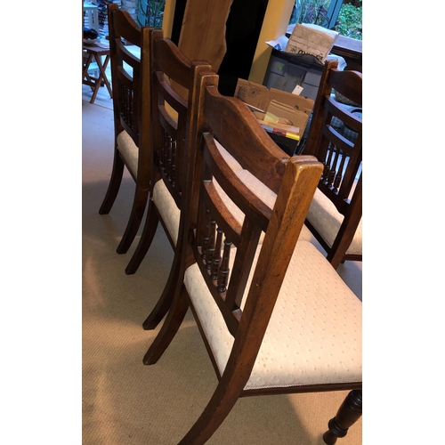 2343 - 4 1920's single dining chairs with carved leaf detail, on turned legs, 40.5cm wide, 47cm deep, 91cm ... 