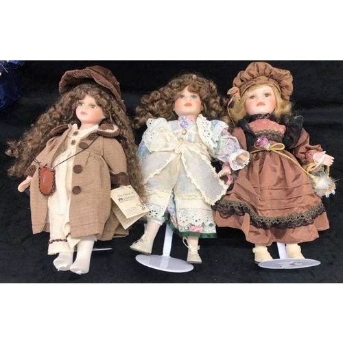 2078 - Stewart Ross Vanity Fair doll, Pauline, 2 Leonardo Collection dolls, The House of Valentina Rianna d... 