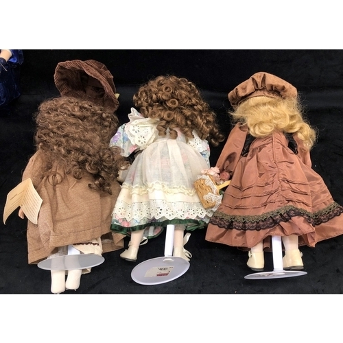 2078 - Stewart Ross Vanity Fair doll, Pauline, 2 Leonardo Collection dolls, The House of Valentina Rianna d... 