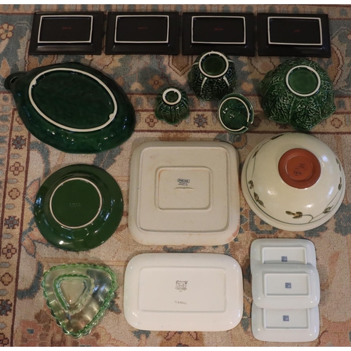 3067 - A mixed quantity of serving dishes, including Portuguese leaf pattern Subtil dishes etc. (This item ... 