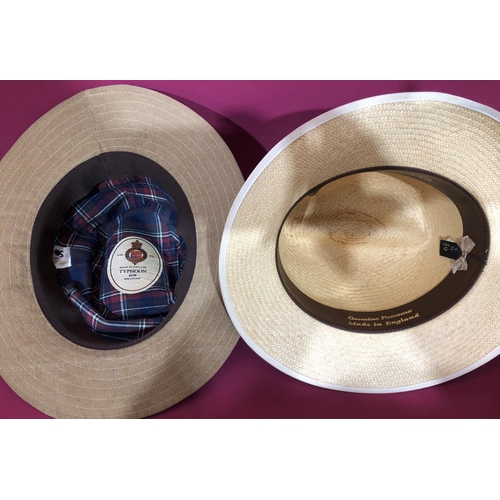 3093 - A quantity of various hats including Christy's straw hat (6 3/4), Christy's Typhoon 4658 (6 3/4), Th... 