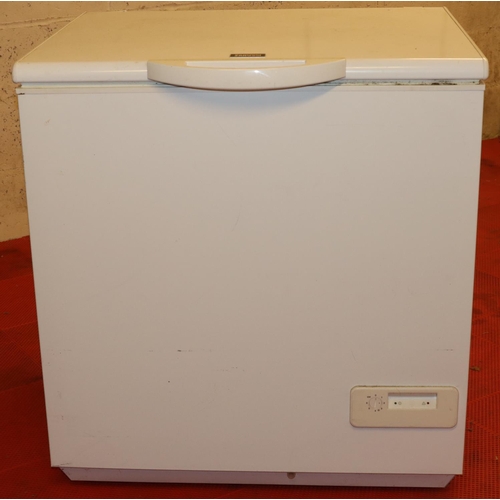 3114 - A Zanussi chest freezer model ZFC21410WE/BN1225, 81cm wide, 66.5cm deep, 87cm high. (This item is no... 