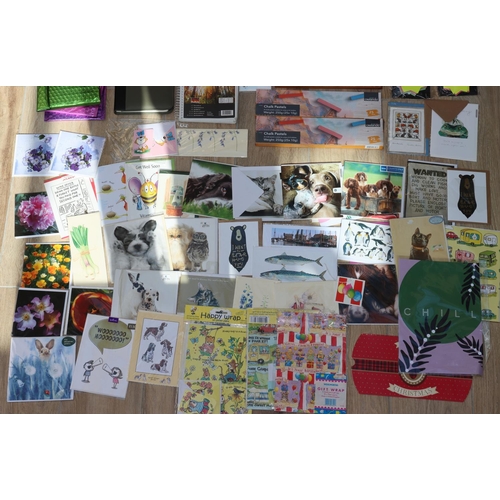 3120 - A mixed quantity of artist, sewing and crafting materials, including blank canvases, sketch pads, ca... 