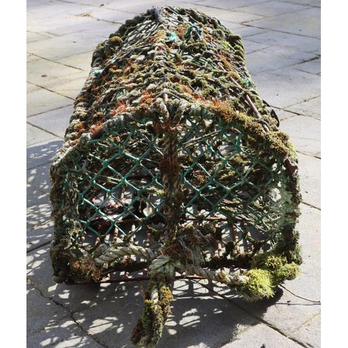 3132 - A fisherman's crab/lobster pot, 92cm wide, 35cm high, 44cm deep. (This item is not held by PF Windib... 