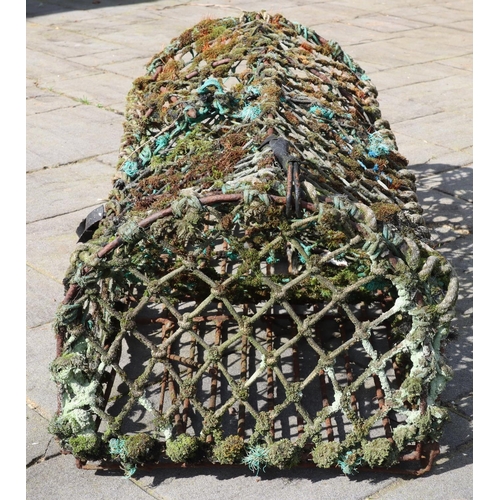 3132 - A fisherman's crab/lobster pot, 92cm wide, 35cm high, 44cm deep. (This item is not held by PF Windib... 