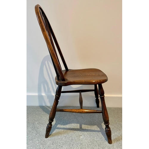 3230 - 4 Windsor chairs, 91cm high overall, 49m wide, 49cm deep.