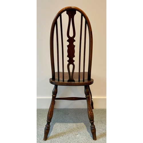 3230 - 4 Windsor chairs, 91cm high overall, 49m wide, 49cm deep.