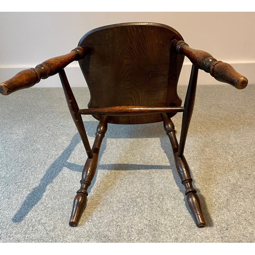 3230 - 4 Windsor chairs, 91cm high overall, 49m wide, 49cm deep.