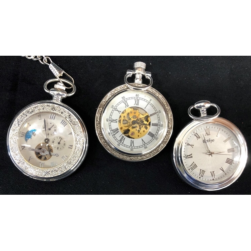 3288 - 5 modern Heritage Special Edition silver plated pocket watches, all boxed and with certificates.