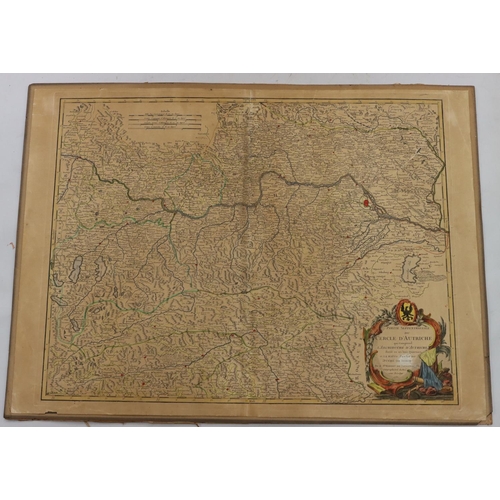 664 - A 19th Century Continental hand coloured map 