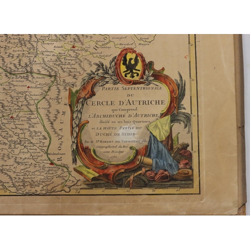 664 - A 19th Century Continental hand coloured map 