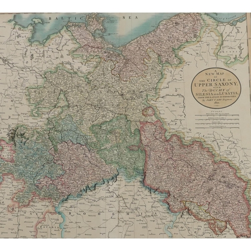 665 - J Cary early 19th Century hand coloured map 